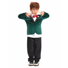Kids Christmas Costume - Green Velvet Suit Set Christmas Cosplay