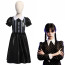 Wednesday Addams Costume - Girls Black School Uniform Dress Nevermore Academy Wednesday Cosplay