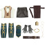 LOTR War of the Rohirrim Hera Hammerhand Costume - White Brown Shirt Pants Set Hera Hammerhand Cosplay