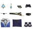 Genshin Impact Kaeya Costume - Blue Bodysuit Shirt Full Set Kaeya Cosplay