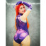 Teen Titans Blackfire Prime Earth Costume - Purple White Bodysuit Blackfire Cosplay
