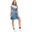 Olivia Rodrigo Good 4 U Music Video Outfit Costume - Blue White Top Dress Cheerleader Dress Olivia Rodrigo Cosplay