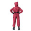 Kids and Adults Squid Game Masked Worker Costume - Pink Red Jumpsuit Mask Set Masked Worker Cosplay