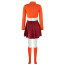 Scooby-Doo Velma Dinkley Costume - Short Orange Top Skirt Set Velma Dinkley Cosplay