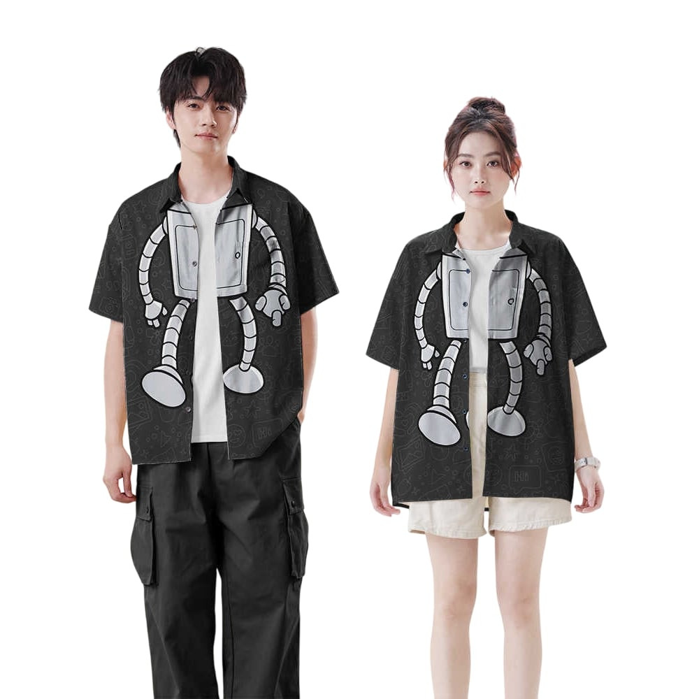 Futurama Bender Costume - Button Shirt Bender Cosplay