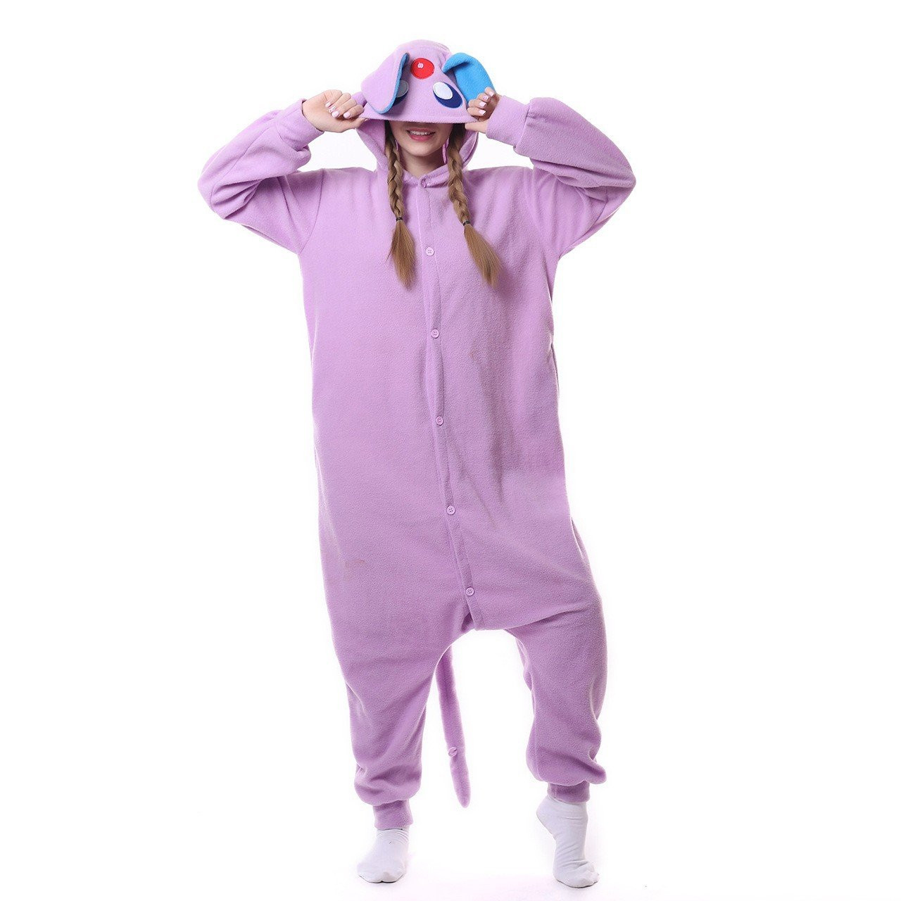 Pokemon Espeon Costume - Onesie Jumpsuit Espeon Cosplay