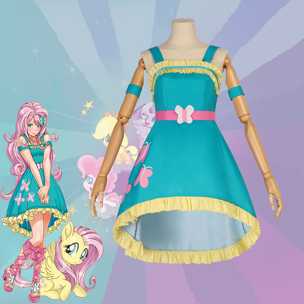 My Little Pony Equestria Fluttershy Costume - Green Dress Fluttershy Cosplay