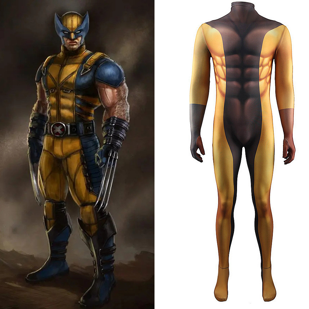 X-Men Wolverine Costume - Brown Bodysuit Wolverine Cosplay