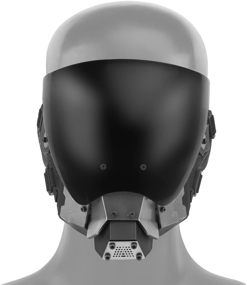 Cyberpunk Mask - Half Face Mask Cyberpunk Gear Punk Cosplay Costume Prop
