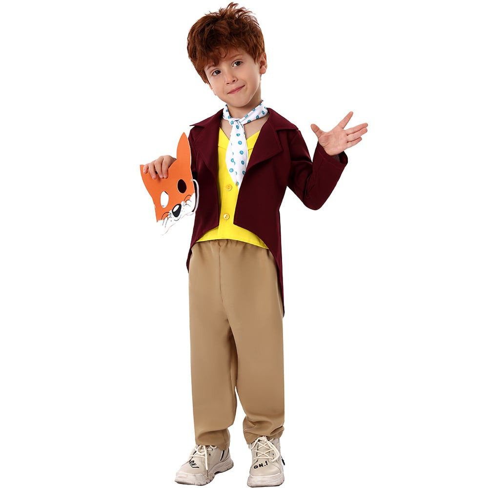 Kids Fantastic Mr. Fox Costume - Red Suit Pants Set Mr. Fox Cosplay