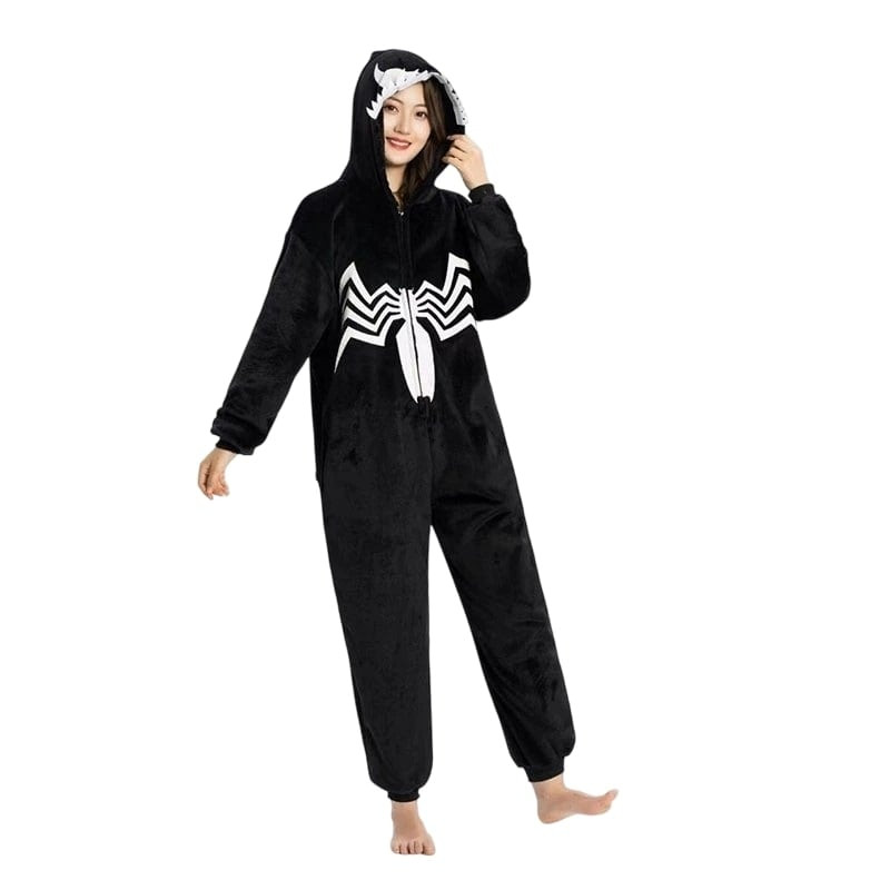 Spider-Man Costume - Black Onesie Jumpsuit Spider Man Cosplay