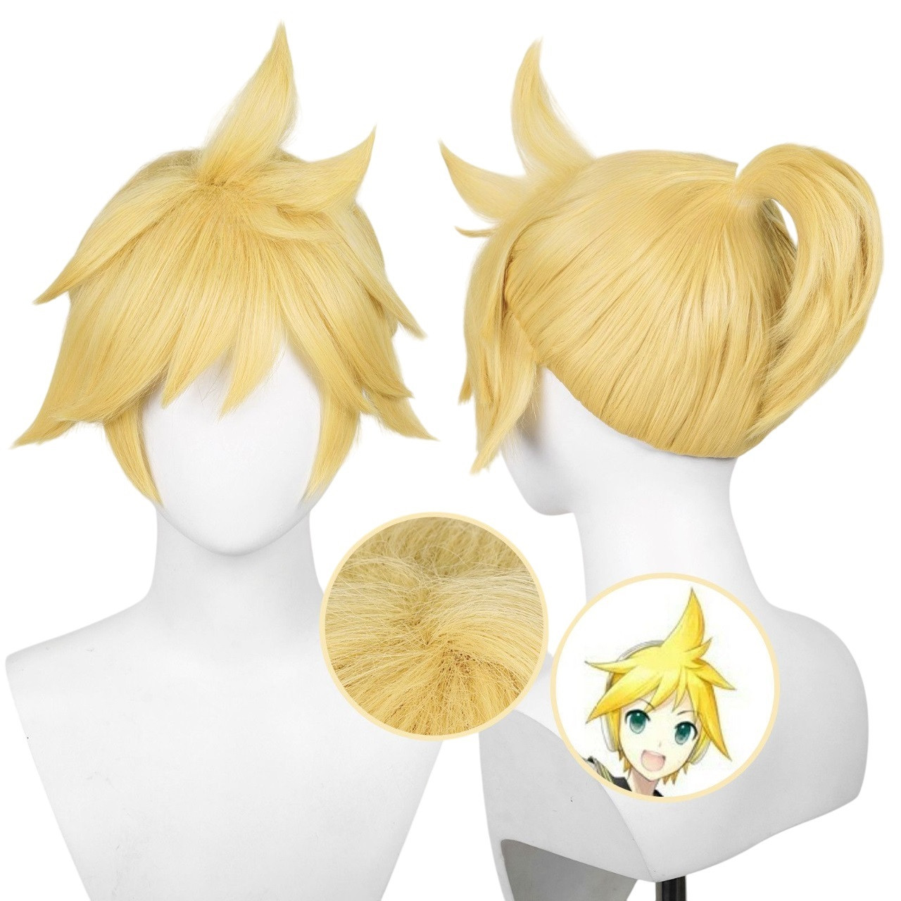 Vocaloid Kagamine Len Wig - Kagamine Len Costume Wig Prop