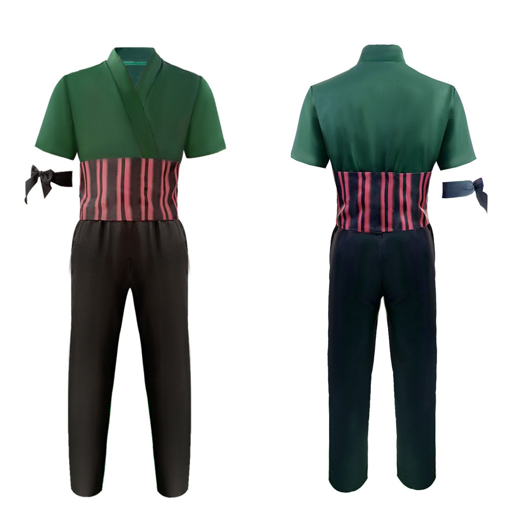 One Piece Live Action Roronoa Zoro Costume - Green Shirt Set Roronoa Zoro Costume