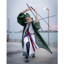 One Piece Roronoa Zoro Costume - Wano Roronoa Zoro Cosplay