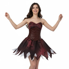 Damsel Elodie Costume - Red Dress Damsel Cosplay