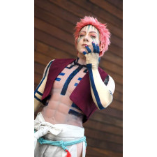 Demon Slayer Akaza Wig - Akaza Cosplay Costume Wig