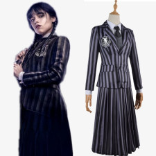 Wednesday The Addams Family Uniform Cosplay Costume