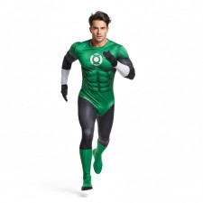 Green Lantern Costume - Muscle Bodysuit Mask Gloves Set Green Lantern Cosplay