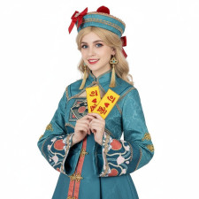 Lolita Deluxe Costume Dress - Blue Dress Full Set Lolita Cosplay