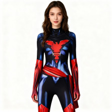X-Men Phoenix Resurrection Jean Grey Last Phoenix Outift Costume - Red Blue Bodysuit Jean Grey Last Phoenix Cosplay