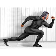 Man Muscle Suit Costume - Black Bodysuit Men's Muscle Suit Cosplay