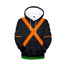 My Hero Academia Bakugo Katsuki - Orange Cross Hoodie Bakugo Katsuki Cosplay