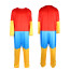 The Simpsons Bart Costume - Red Shirt Set Bart Cosplay