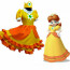 Princess Daisy Cosplay Costume Dress