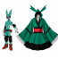 Marvel United Female Deku Costume - Green Dress Hood Set Female Deku Cosplay