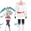 Hatsune Miku GT Project Racing Costume - White Mini Dress Racing Miku Cosplay