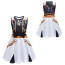 Girls K-Pop Demon Hunters Zoey Costume - Black White Gold Sleeveless Mini Dress Stage Outfit Zoey Cosplay