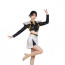 Girls KPop Demon Hunters Zoey Stage Costume - Sparkling Black & White Shirt Skirt Full Set Kpop Zoey Cosplay