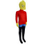 Lego Brick Man Costume - Lycra Bodysuit Mask Lego Brick Man Cosplay