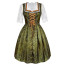 German Oktoberfest Costume - Green Dirndl Dress Oktoberfest Cosplay