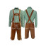 Traditional Oktoberfest Costume - Green Lederhosen Bavarian Set Oktoberfest Cosplay