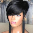 Rihanna Wig - Short Oblique Bangs Wig Rihanna Cosplay Costume