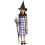 Girls Witch Costume - Plaid Dress Hat Set Witch Cosplay