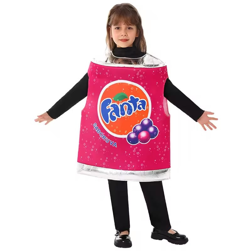 Kids Fanta Drink Can Costume - Bodysuit Fanta Cosplay