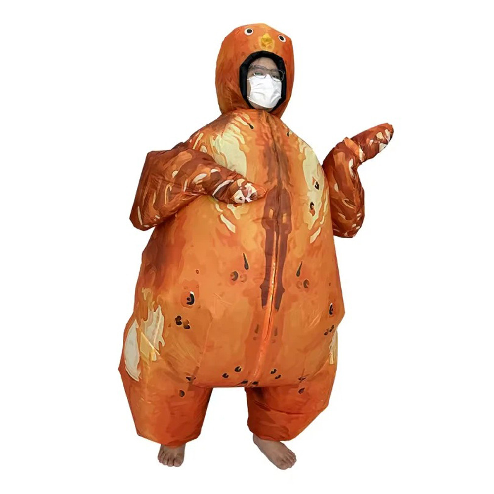 Deep Fried Whole Turkey Inflatable Costume - Fried Turkey Cosplay