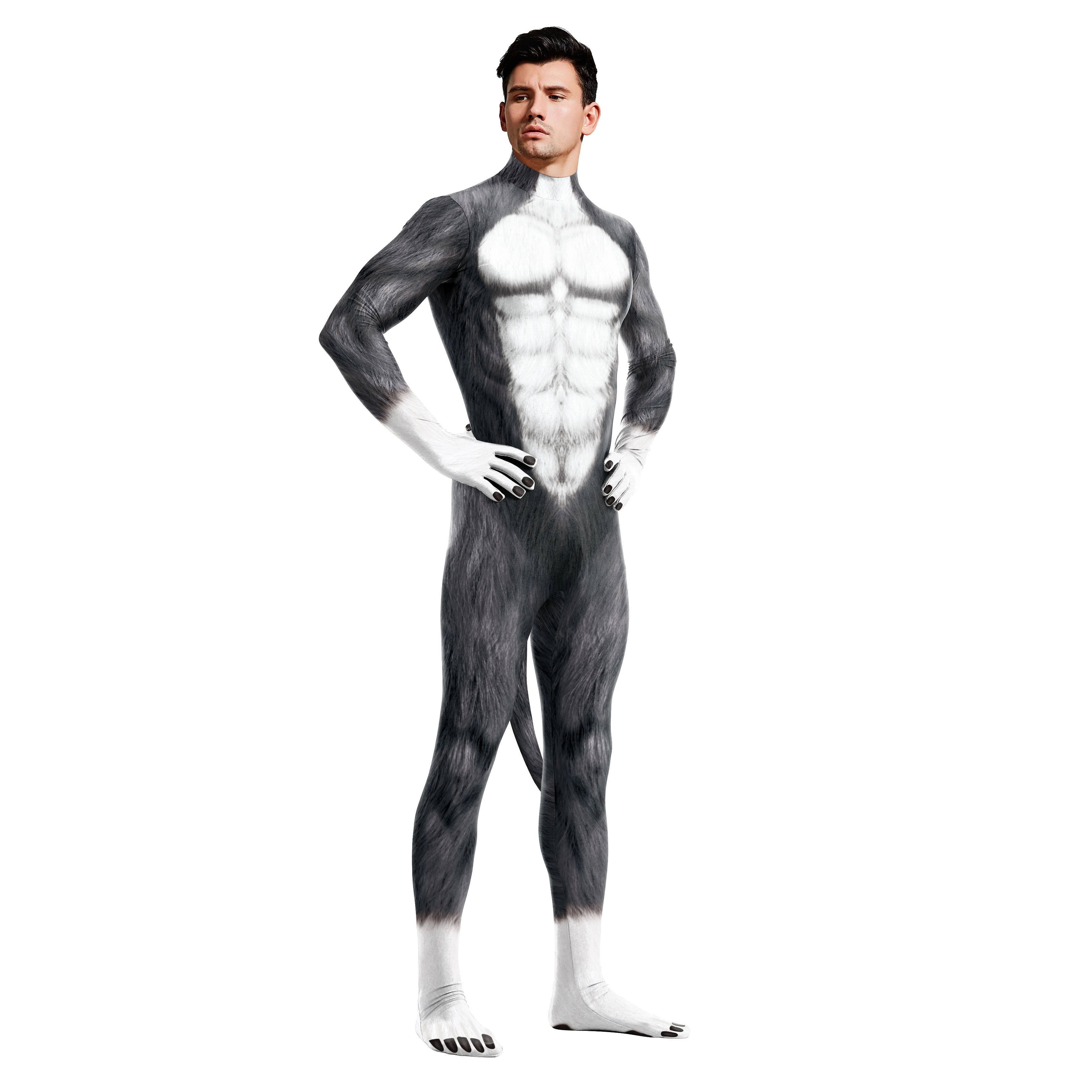 Wolf Costume - Bodysuit Wolf Cosplay