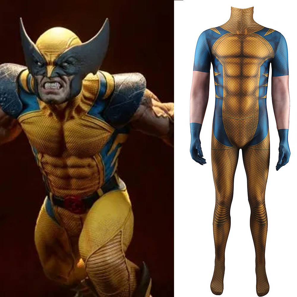 X-Men Wolverine Costume - Muscle Bodysuit Wolverine Cosplay