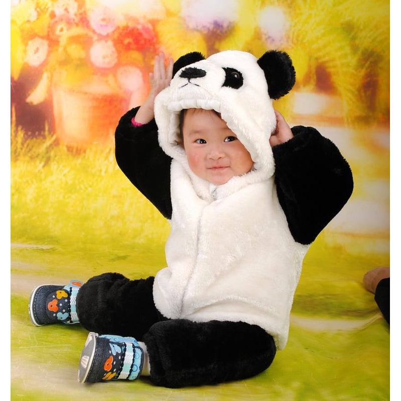 Baby Panda Fleece Lining Costume InCharacter - Onesie Jumpsuit Panda Fleece Lining Cosplay