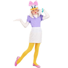 Kids Daisy Duck Costume - Shirt Skirt Hat Gloves Stockings Set Daisy Duck Cosplay