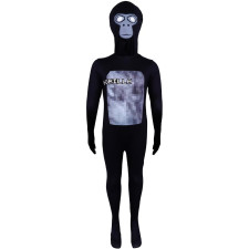 Kids Gorilla Tag Monke Costume - Full Bodysuit Mask Black Monke Cosplay