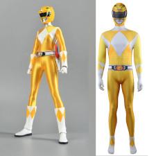 Mighty Morphin Power Rangers Yellow Ranger Aisha Campbell Costume - Bodysuit Yellow Ranger Aisha Campbell Cosplay