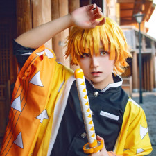 Demon Slayer Zenitsu Agatsuma Wig - Zenitsu Agatsuma Cosplay Costume Wig