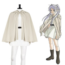 Frieren Beyond Journey's End Frieren Costume - White Dress Cape Set Frieren Cosplay