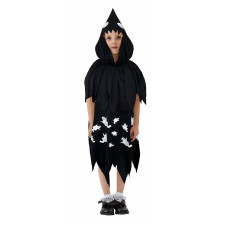 Kids Ghost Costume - Black Cape Hat Set Ghost Cosplay