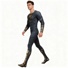 Black Adam Costume - Dark Grey Bodysuit Black Adam Cosplay