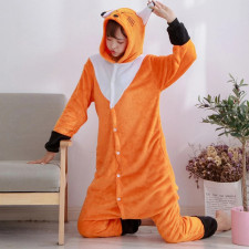 Kids Orange Fox Costume - Onesie Jumpsuit Orange Fox Cosplay